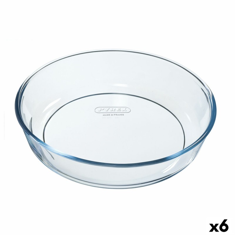Stampo per Torte Pyrex Classic Vidrio Trasparente Vetro Rotondo 26 x 26 x 6 cm 6 Unità Stampo per Torte Pyrex Classic Vidrio Trasparente Vetro Rotondo 26 x 26 x 6 cm 6 Unità