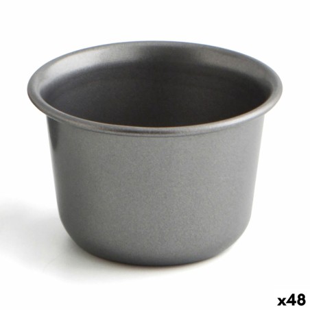 Stampo per Budino Quid Sweet Grey Nero Metallo (48 Unità)