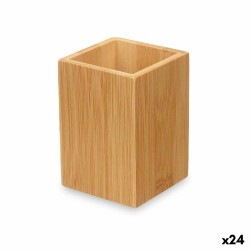 Portaspazzolini da Denti Berilo B7490-3 Naturale Bambù Plastica 6,8 x 9,7 x 6,8 cm (24 Unità)
