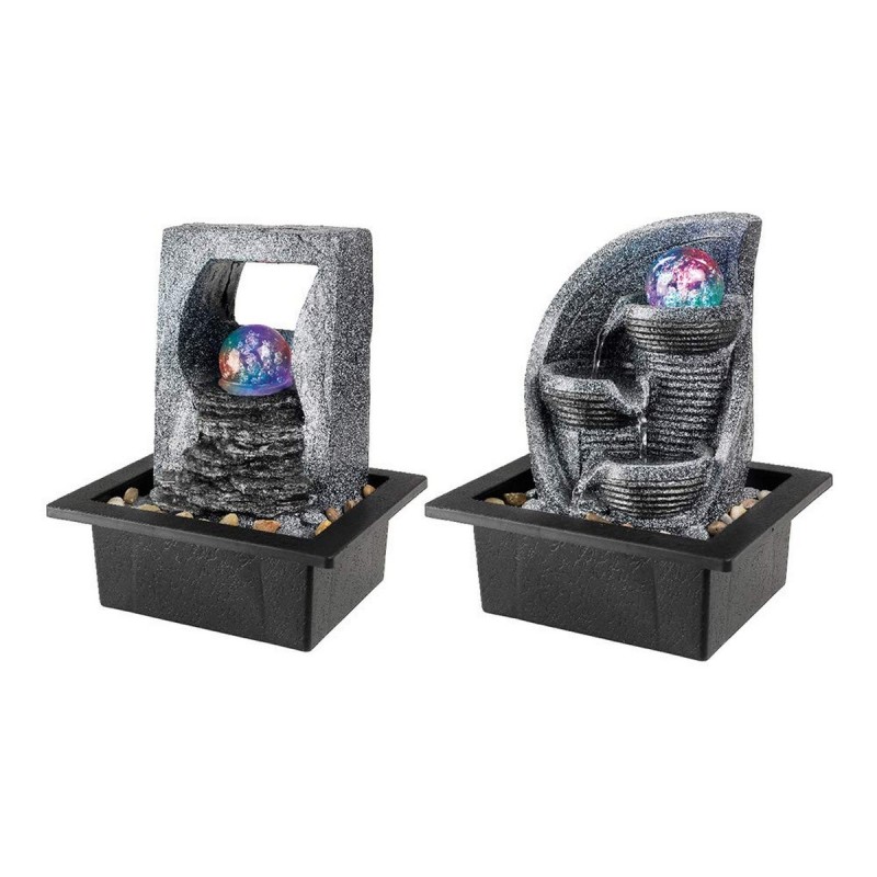 Fontana da giardino Lumineo LED RGB 17 x 20,5 x 25,5 cm Resina Fontana da giardino Lumineo LED RGB 17 x 20,5 x 25,5 cm Resina