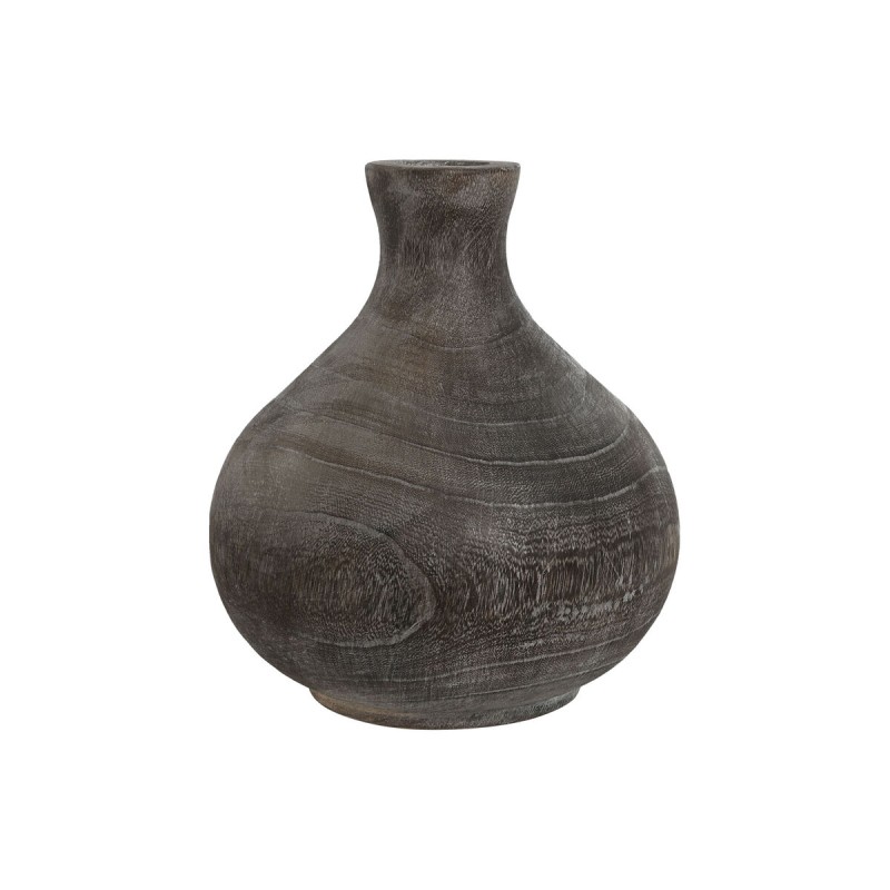 Vaso Home ESPRIT Grigio scuro Legno di paulownia Coloniale Finitura invecchiata 24 x 24 x 27 cm Vaso Home ESPRIT Grigio scuro Legno di paulownia Coloniale Finitura invecchiata 24 x 24 x 27 cm