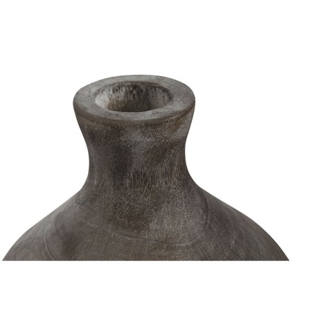 Vaso Home ESPRIT Grigio scuro Legno di paulownia Coloniale Finitura invecchiata 24 x 24 x 27 cm