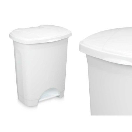 Cestino a pedale Bianco Plastica 30 L (4 Unità)