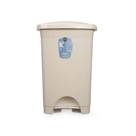 Cestino a pedale Beige Plastica 50 L (3 Unità)