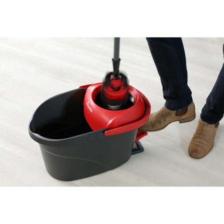 Mop with Bucket Vileda Ultramat Turbo XL Nero Rosso Microfibra