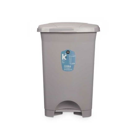 Cestino a pedale Grigio Plastica 50 L (3 Unità)