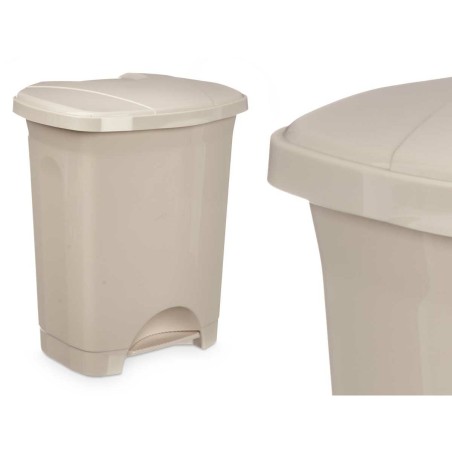 Cestino a pedale Beige Plastica 10 L (8 Unità)