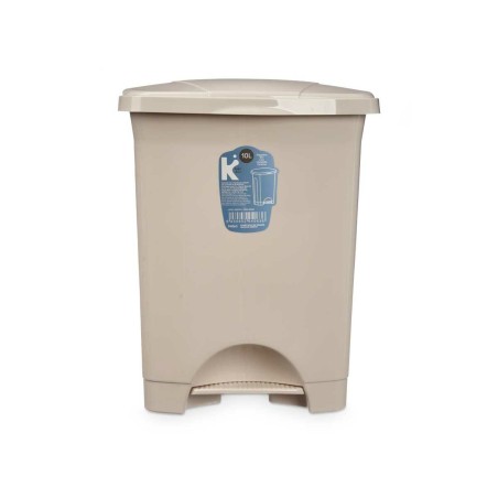 Cestino a pedale Beige Plastica 10 L (8 Unità)