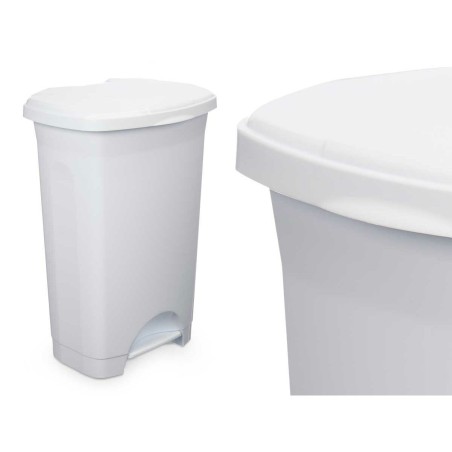 Cestino a pedale Bianco Plastica 50 L (3 Unità)
