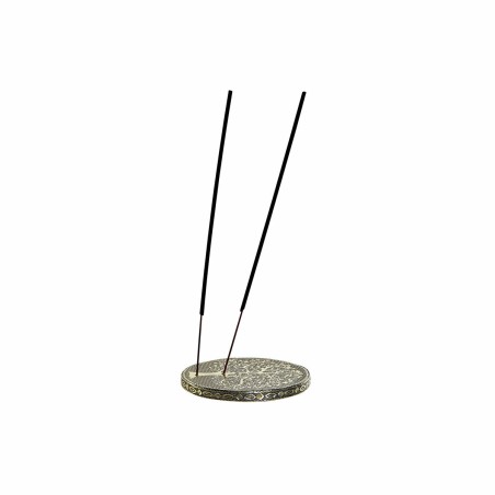 Bruciatore di essenze DKD Home Decor Legno Alluminio Buddha Arabo Ø 10 cm