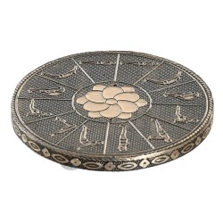 Bruciatore di essenze DKD Home Decor Legno Alluminio Indiano 10 x 10 x 1 cm Incenso