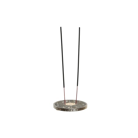 Bruciatore di essenze DKD Home Decor Legno Alluminio Indiano 10 x 10 x 1 cm Incenso