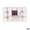 Set di Candele Acorde Tea Lights Bianco Dorato (24 Unità)