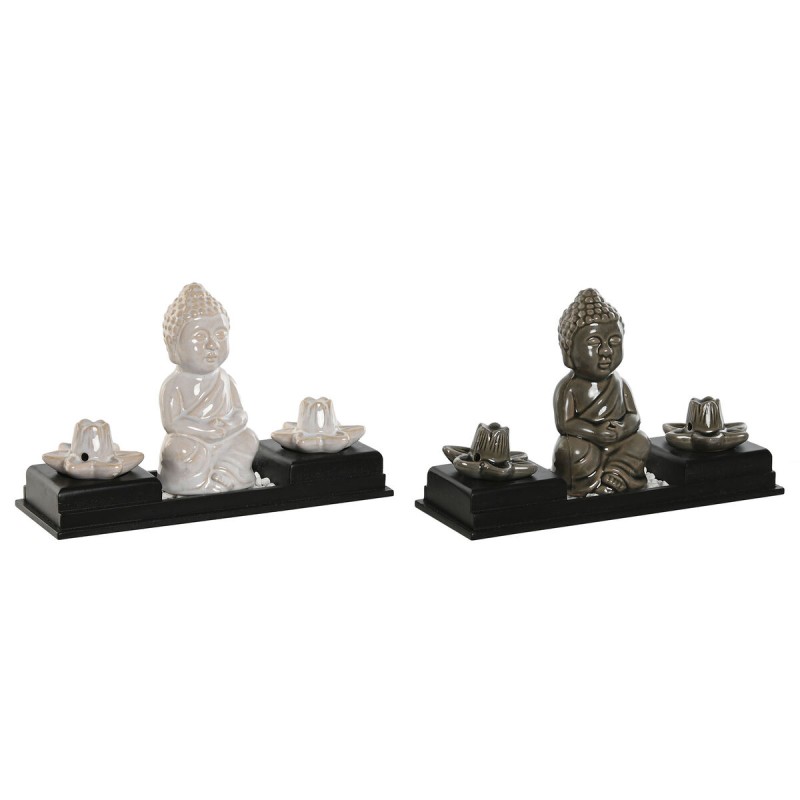 Bruciatore di essenze Home ESPRIT Ceramica Legno MDF Buddha 24 x 8 x 14 cm (2 Unità) Bruciatore di essenze Home ESPRIT Ceramica Legno MDF Buddha 24 x 8 x 14 cm (2 Unità)