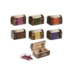 Bruciatore di essenze Home ESPRIT Legno di mango Mandala Indiano 9,5 x 5,5 x 6 cm Incenso (6 Unità) (10 Unità)