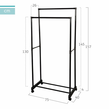 Appendiabiti Max Home Acciaio Plastica 75 x 157 x 40 cm (4 Unità)