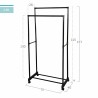 Appendiabiti Max Home Acciaio Plastica 75 x 157 x 40 cm (4 Unità)