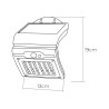 Applique da Parete EDM 31847 Nero 2 W 220 lm Sensore di Movimento Solare (6500 K)