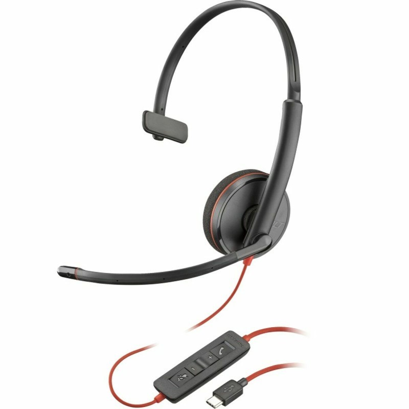 Auricolari con Microfono Poly 8X214A6 Nero Auricolari con Microfono Poly 8X214A6 Nero