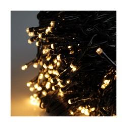 Tenda Luminosa LED Luce calda Bianco Caldo 2 m Nero