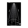 Tenda Luminosa LED Luce calda Bianco Caldo 2 m Nero