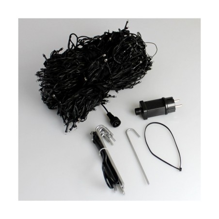 Tenda Luminosa LED Luce calda Bianco Caldo 2 m Nero