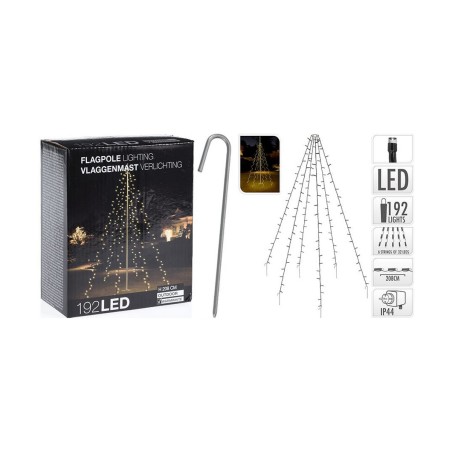 Tenda Luminosa LED Luce calda Bianco Caldo 2 m Nero