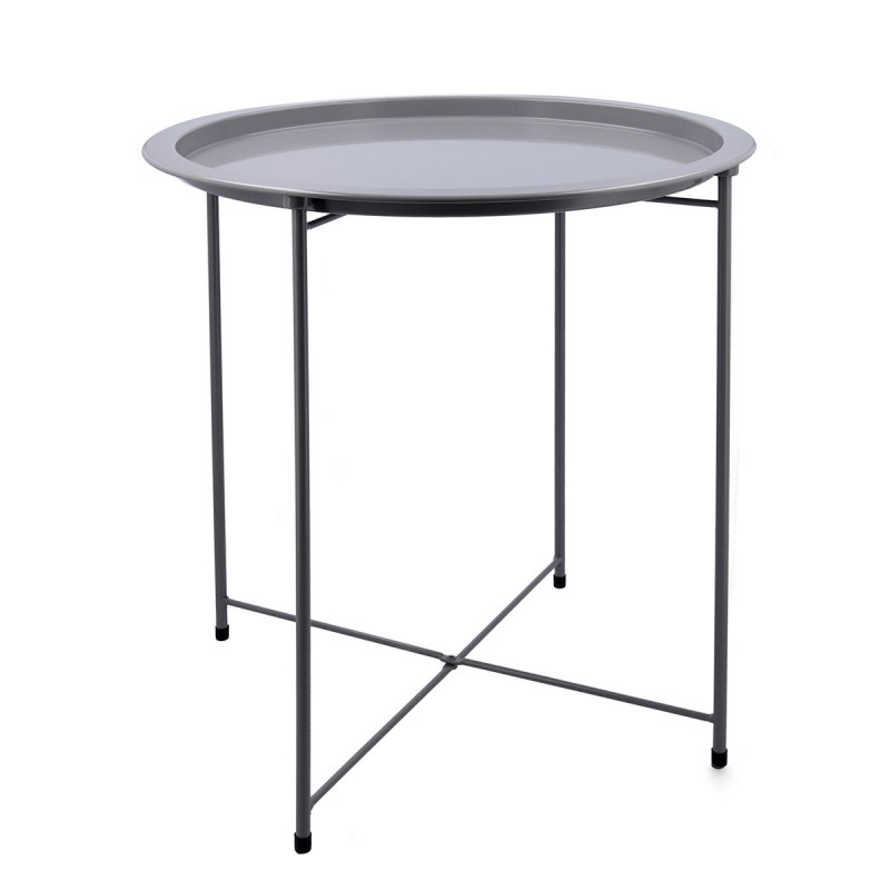 Tavolo aggiuntivo Vinthera Moa Acciaio 47 x 50 cm Grigio Metallo Tavolo aggiuntivo Vinthera Moa Acciaio 47 x 50 cm Grigio Metallo