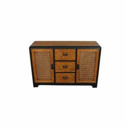 Credenza DKD Home Decor Marrone scuro Grigio scuro Metallo Abete 120 x 40 x 79 cm