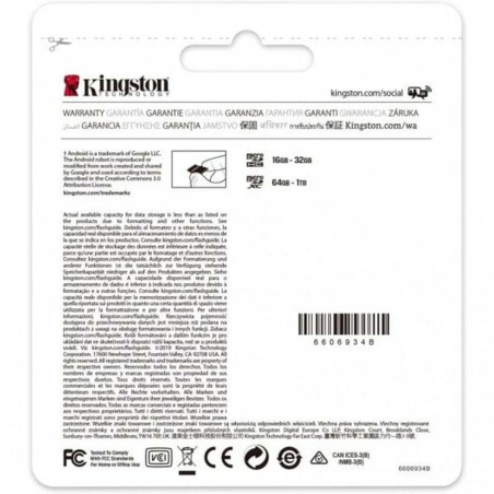 Scheda Di Memoria Micro SD con Adattatore Kingston Canvas Select Plus 128 GB