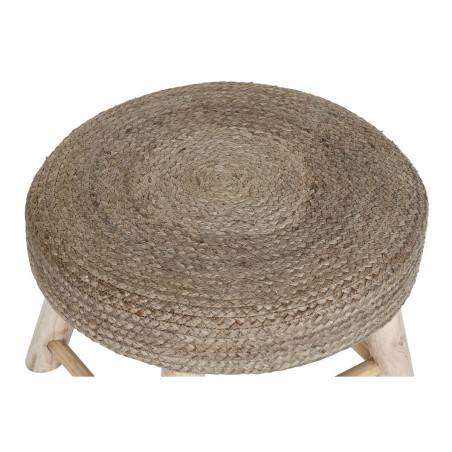 Poggiapiedi DKD Home Decor Marrone Juta Naturale Città 50 x 50 x 35 cm
