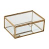 Scatola-Portagioie Home ESPRIT Dorato Metallo Cristallo 14 X 10,3 X 5,8 cm