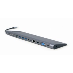 Hub USB GEMBIRD A-CM-COMBO9-01 Grigio
