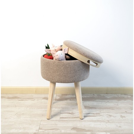 Sgabello con portaoggetti Vinthera Moa Legno 34 x 34 x 45 cm (2 Unità)
