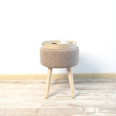 Sgabello con portaoggetti Vinthera Moa Legno 34 x 34 x 45 cm (2 Unità)