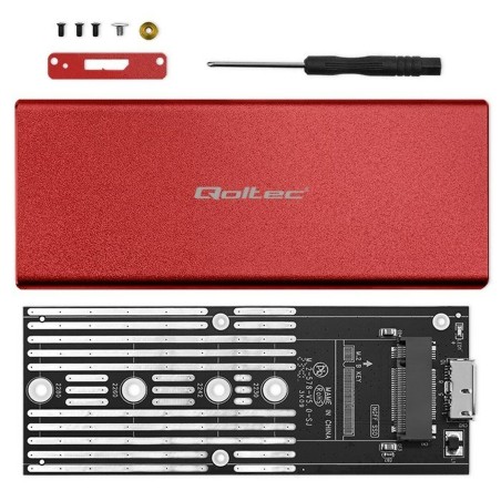Scatola Esterna Qoltec 51831 Rosso