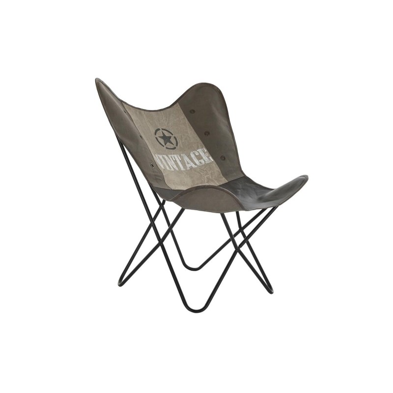 Sedia da Sala da Pranzo DKD Home Decor Marrone Nero Grigio 76 x 76 x 96 cm Sedia da Sala da Pranzo DKD Home Decor Marrone Nero Grigio 76 x 76 x 96 cm