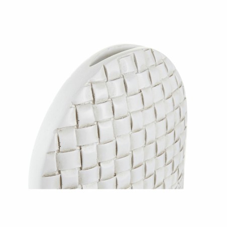 Vaso DKD Home Decor Bianco Resina Moderno 18 x 6 x 28 cm