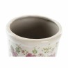 Vaso DKD Home Decor Bianco Verde Rosso Granato Gres Shabby Chic (14 x 14 x 25 cm)