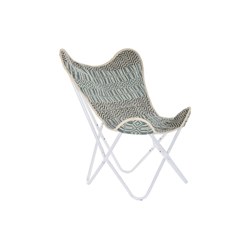 Poltrona da giardino DKD Home Decor Azzurro Bianco Verde Ferro 74 x 65 x 90 cm Poltrona da giardino DKD Home Decor Azzurro Bianco Verde Ferro 74 x 65 x 90 cm