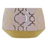 Vaso DKD Home Decor Porcellana Rosa Dorato Orientale Cromato 16 x 16 x 18 cm