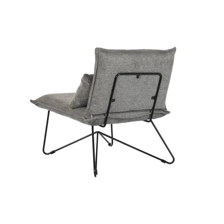 Poltrona DKD Home Decor 66 x 78 x 75 cm Nero Grigio Metallo