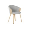 Sedia da Sala da Pranzo Home ESPRIT Grigio Poliestere Legno 60 x 57,5 x 79 cm