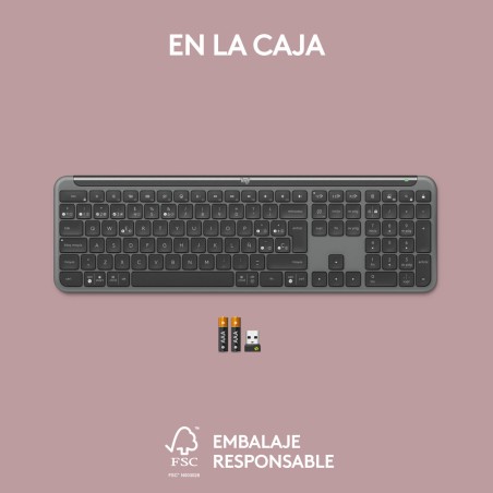 Tastiera Wireless Logitech 920-012455 Grafite QWERTY