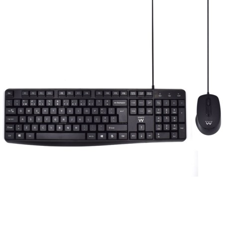 Tastiera Ewent EW3007 Nero Qwerty in Spagnolo