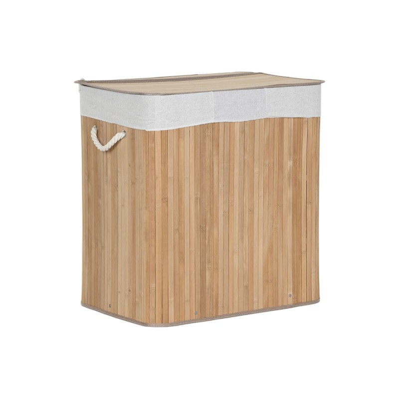 Cesto per i Panni Sporchi Home ESPRIT Bianco Naturale Bambù 140 L 60 x 40 x 60 cm Cesto per i Panni Sporchi Home ESPRIT Bianco Naturale Bambù 140 L 60 x 40 x 60 cm