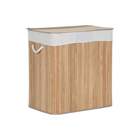 Cesto per i Panni Sporchi Home ESPRIT Bianco Naturale Bambù 140 L 60 x 40 x 60 cm