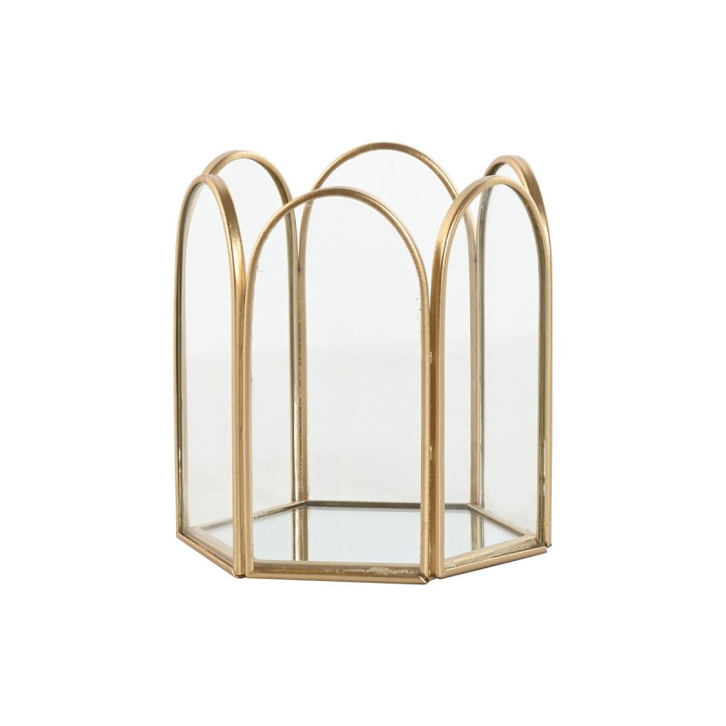 Scatola-Portagioie Home ESPRIT Dorato Metallo Cristallo 9,2 X 8,2 X 9,5 cm Scatola-Portagioie Home ESPRIT Dorato Metallo Cristallo 9,2 X 8,2 X 9,5 cm