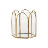 Scatola-Portagioie Home ESPRIT Dorato Metallo Cristallo 9,2 X 8,2 X 9,5 cm