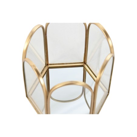 Scatola-Portagioie Home ESPRIT Dorato Metallo Cristallo 9,2 X 8,2 X 9,5 cm